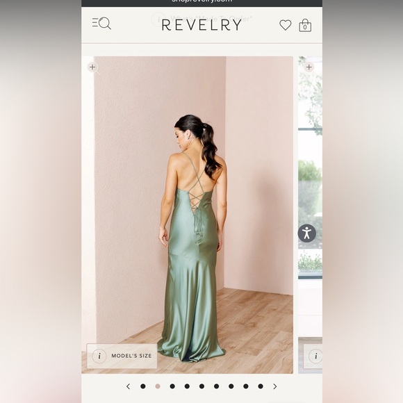Revelry Dresses & Skirts - REVELRY Kimora Style - Satin - Silver Sage - Bridesmaids Dress